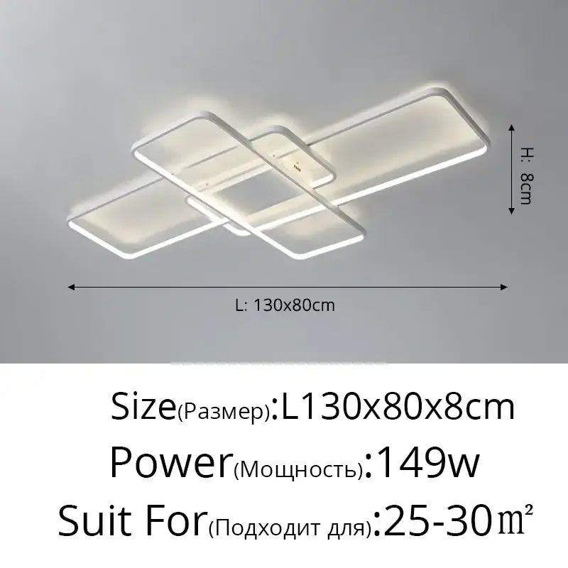 Black Rectangular Ceiling Light