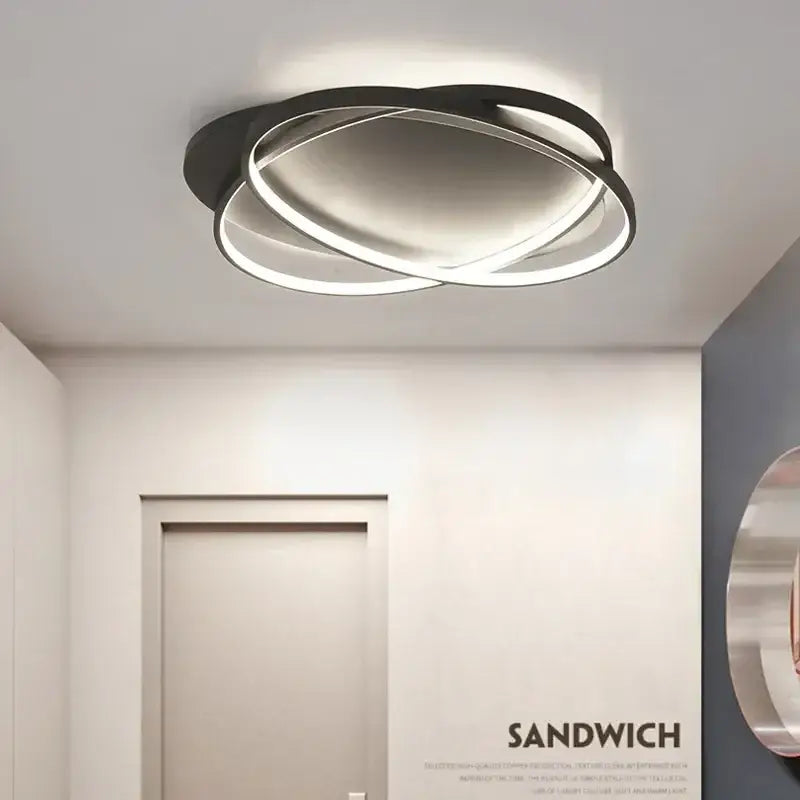 Black Rectangular Ceiling Light