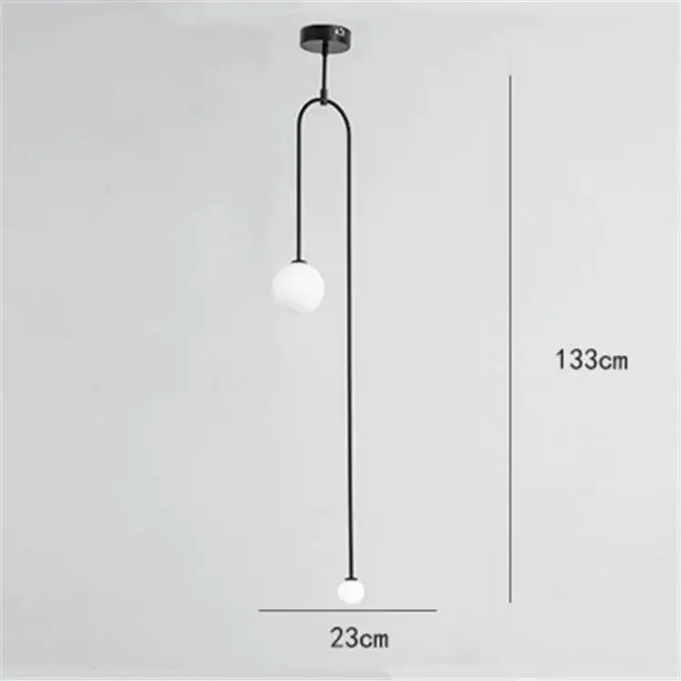 Black Glass Line Chandelier