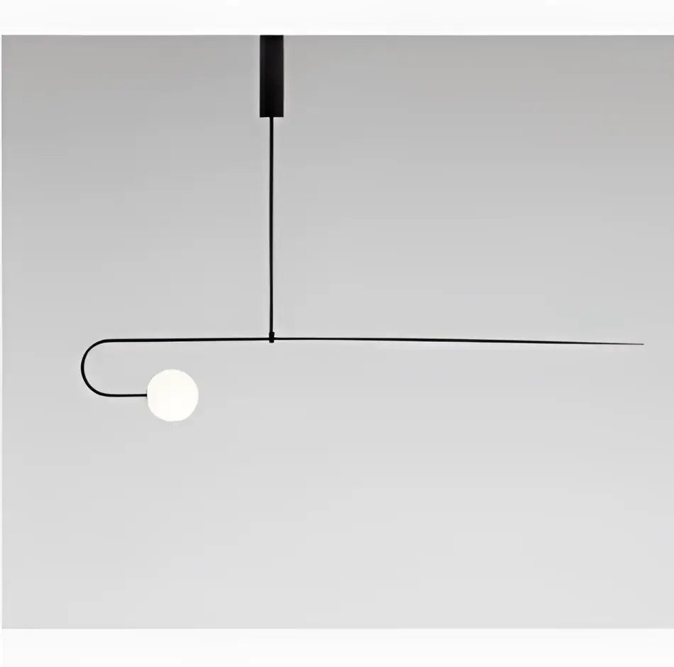 Black Glass Line Chandelier