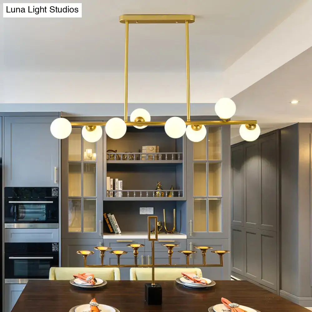 Black Frosted Globe Island Light