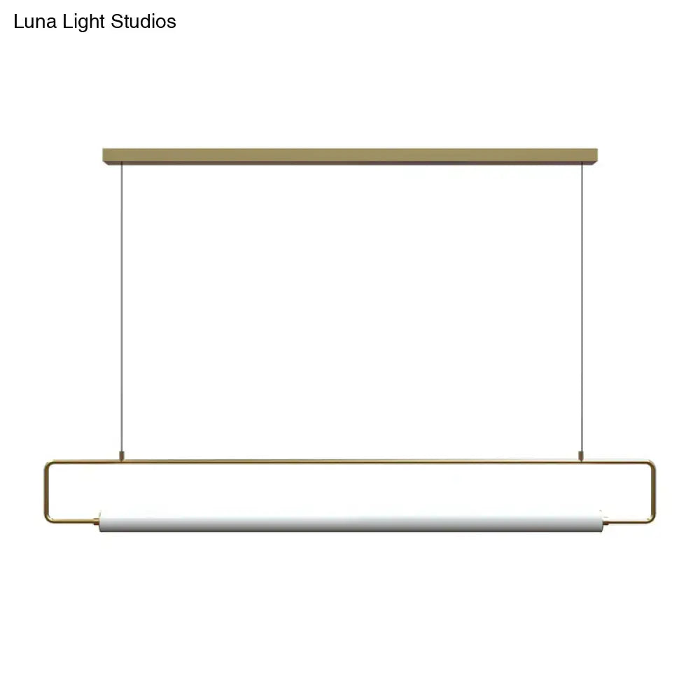 Black Metal Clean-Line LED Island Pendant