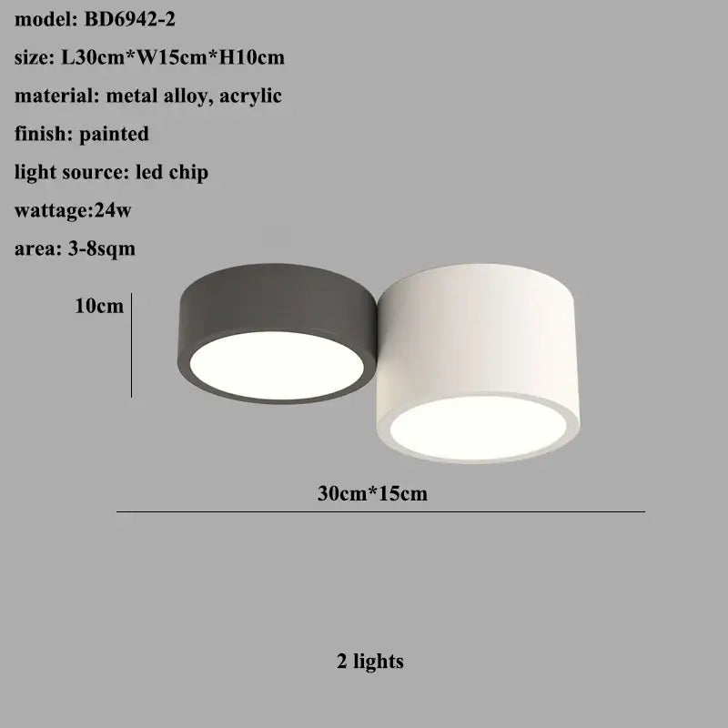 Black Circular LED Ceiling