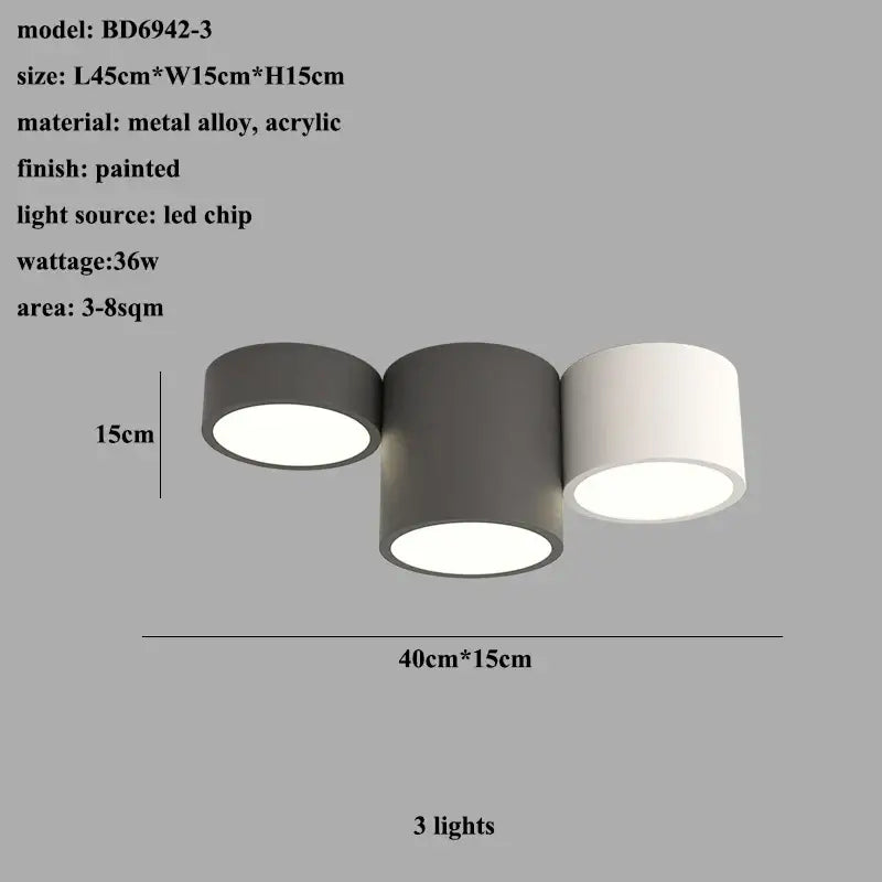 Black Circular LED Ceiling