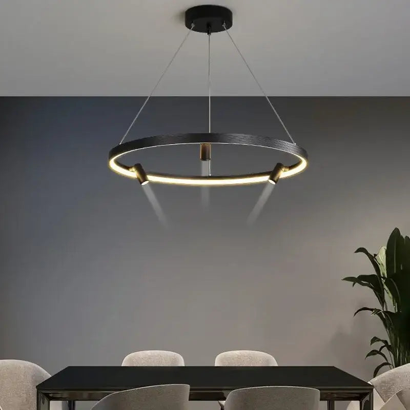 Black Round Kitchen Chandelier