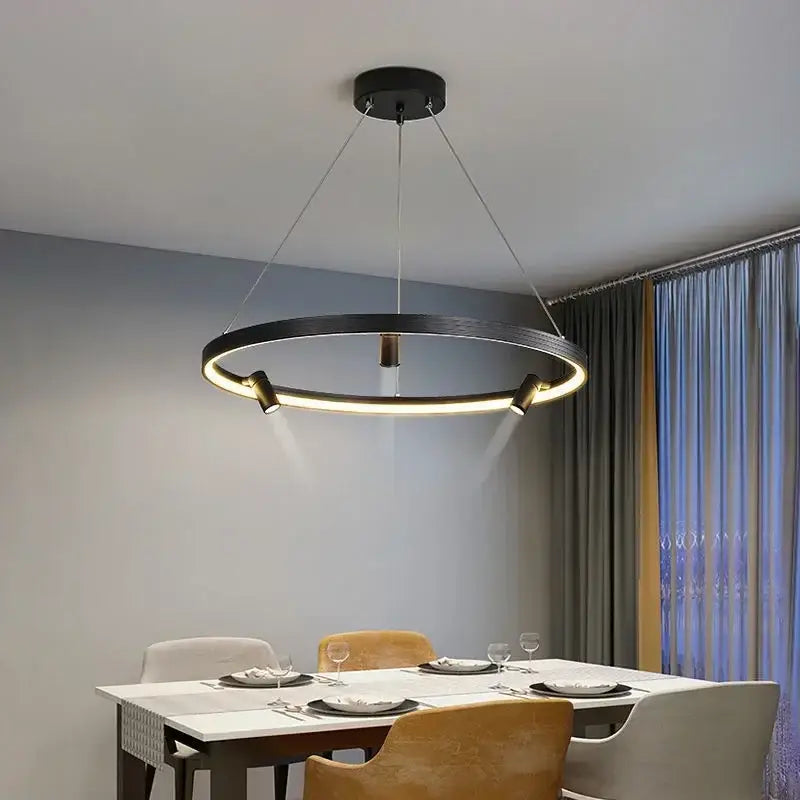 Black Round Kitchen Chandelier