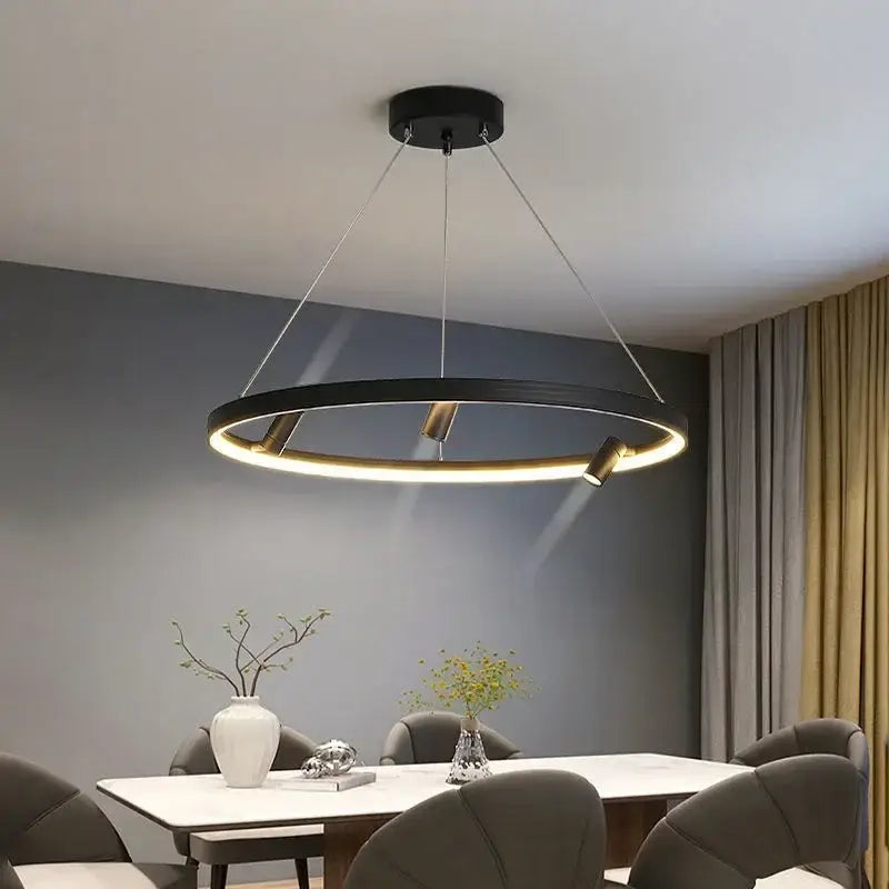 Black Round Kitchen Chandelier