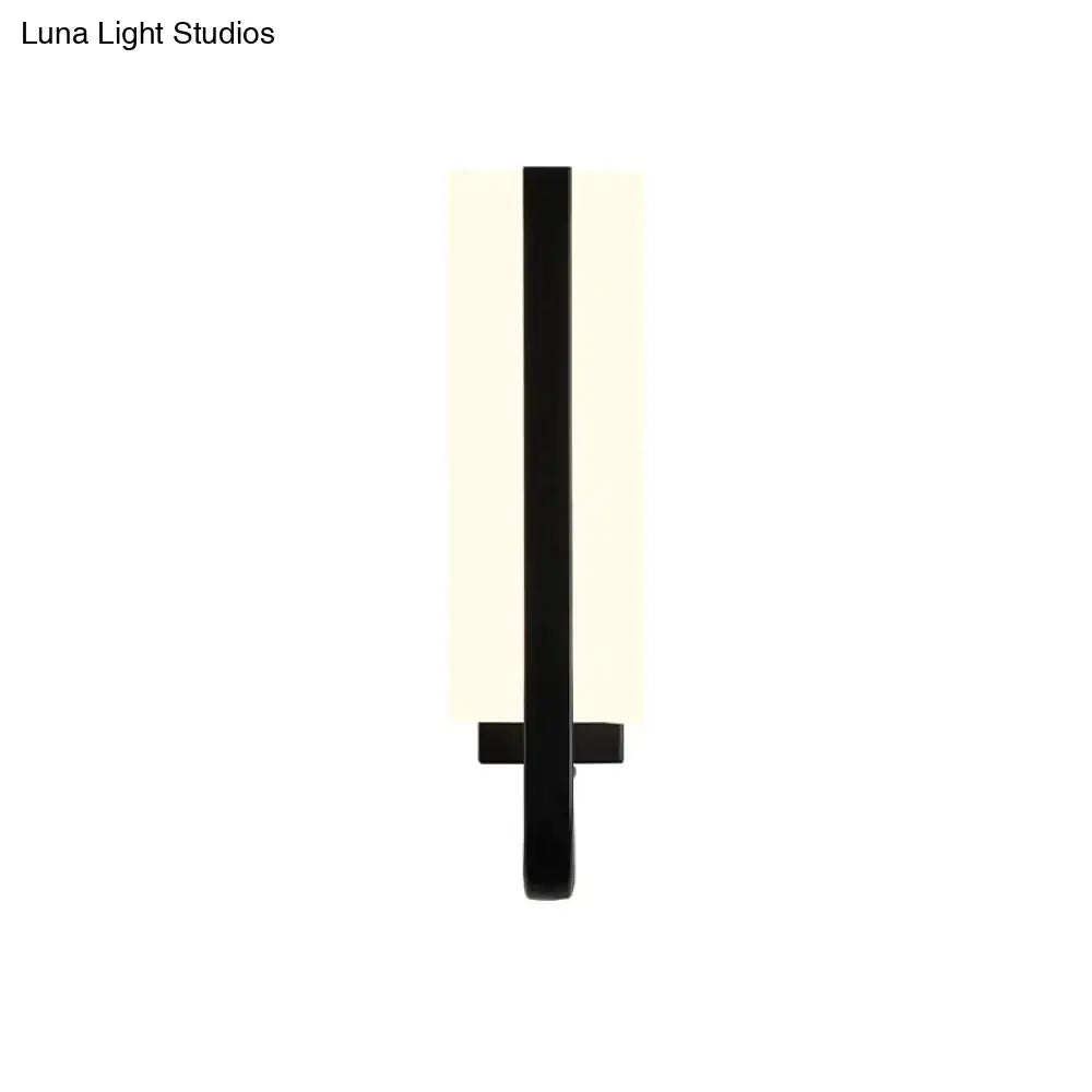 Black LED Rectangular Wall Sconce