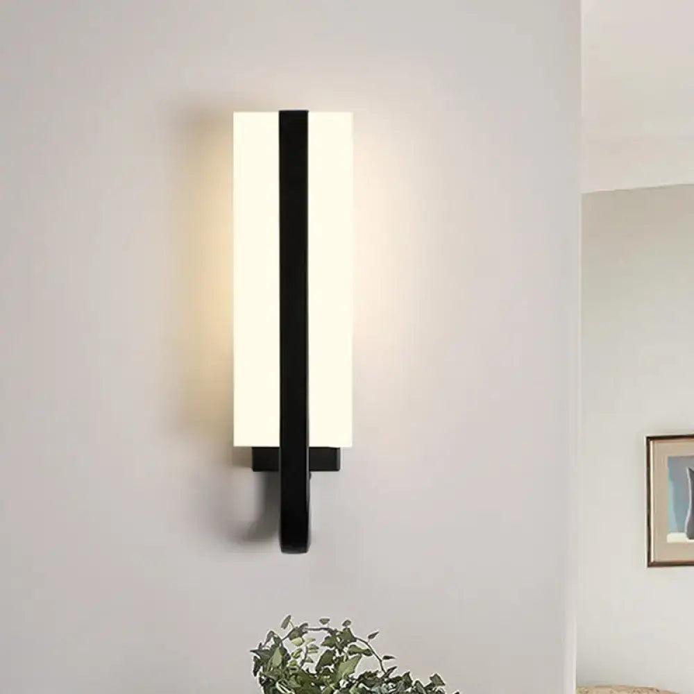 Black LED Rectangular Wall Sconce