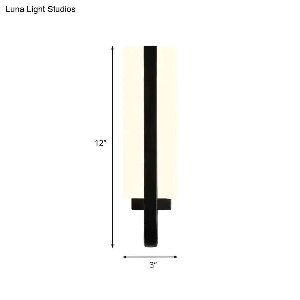 Black LED Rectangular Wall Sconce