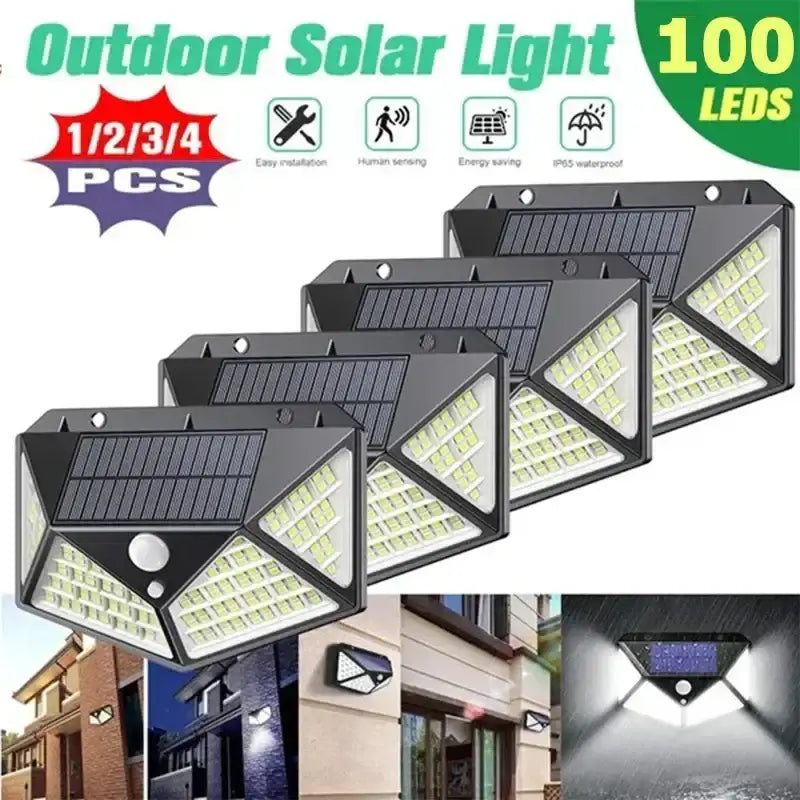 Black LED Solar Wall Light