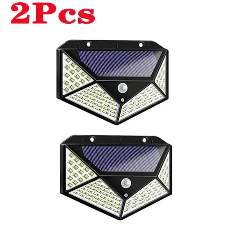 Black LED Solar Wall Light