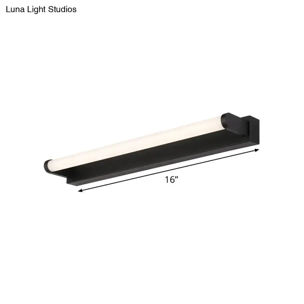 Black Tubular Vanity Sconce
