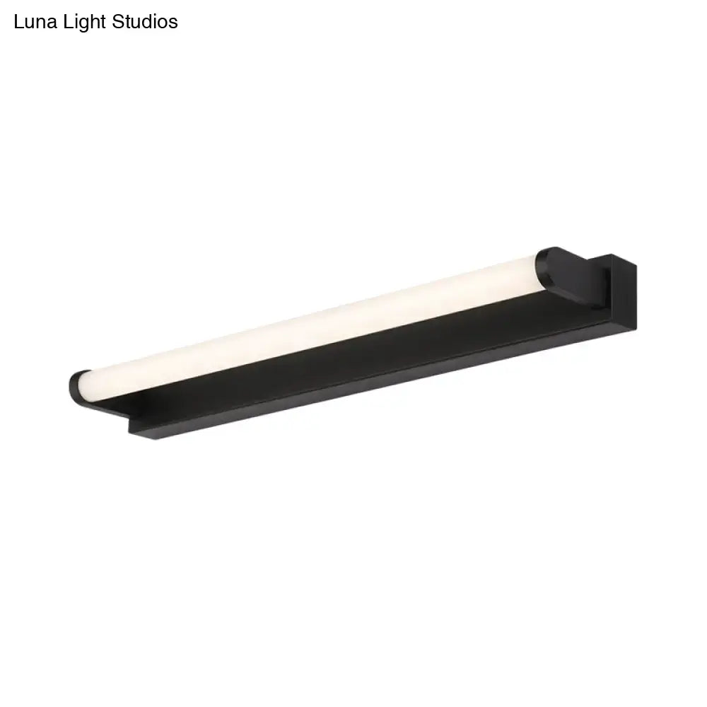 Black Tubular Vanity Sconce