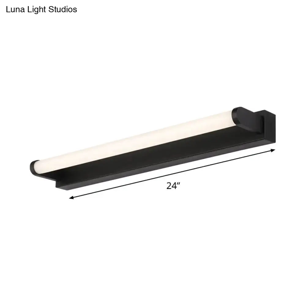 Black Tubular Vanity Sconce