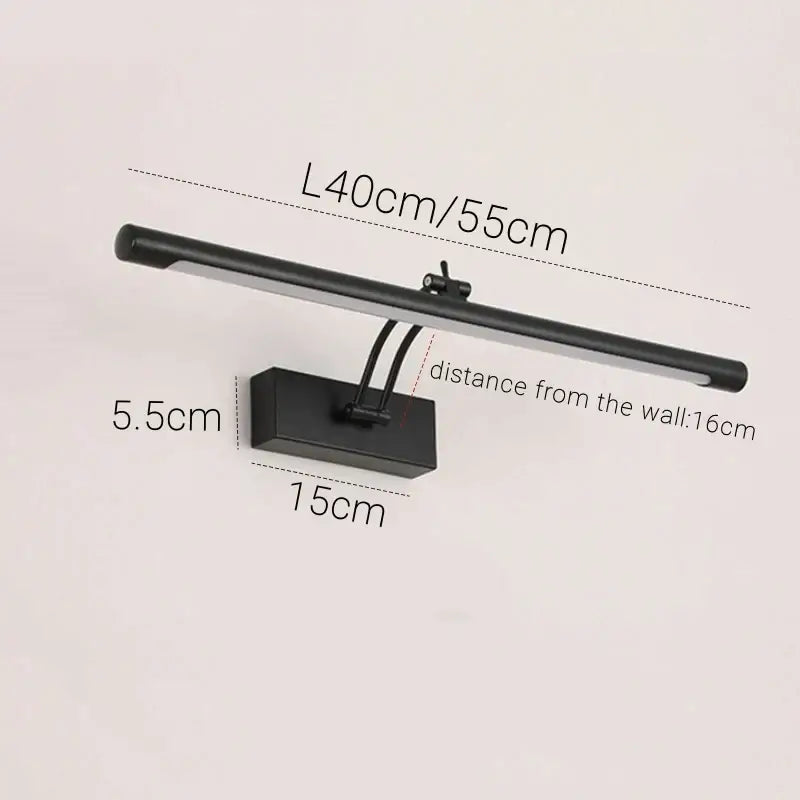 Black Adjustable Vanity Lamp