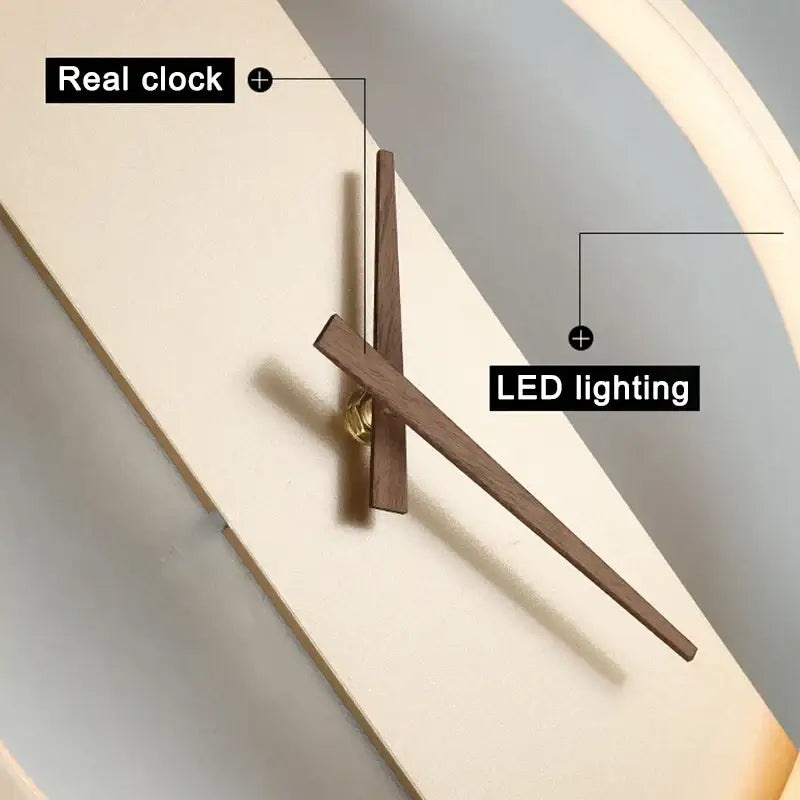Black LED Clock Lamp