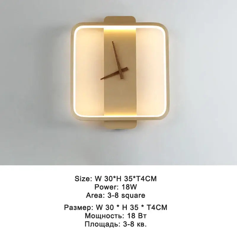 Black LED Clock Lamp