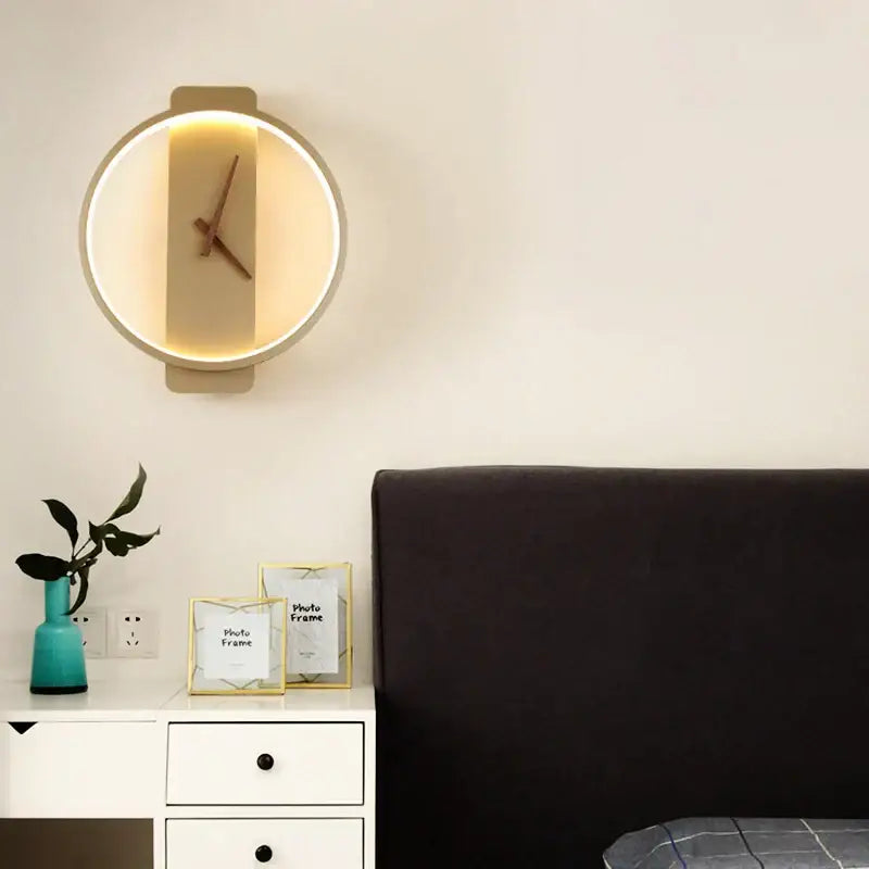 Black LED Clock Lamp