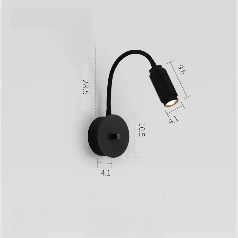 Black Gooseneck Wall Light