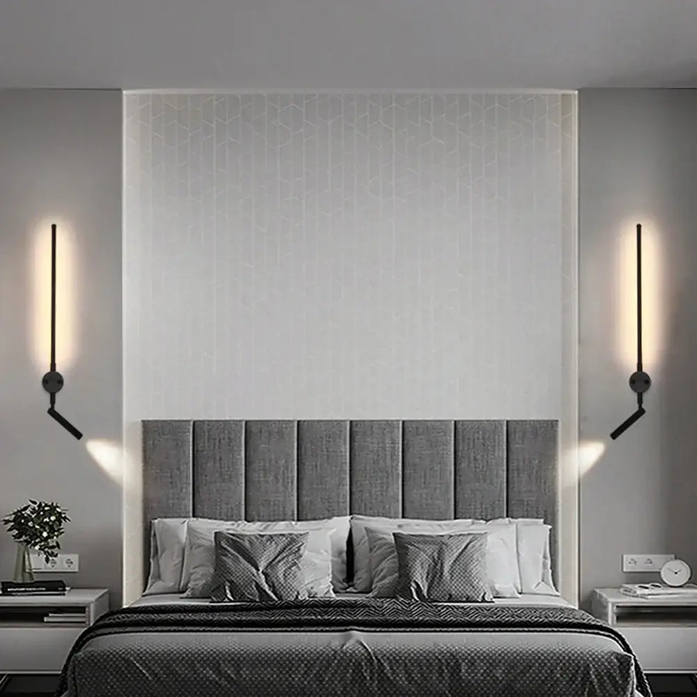 Black Adjustable Spotlight Sconce