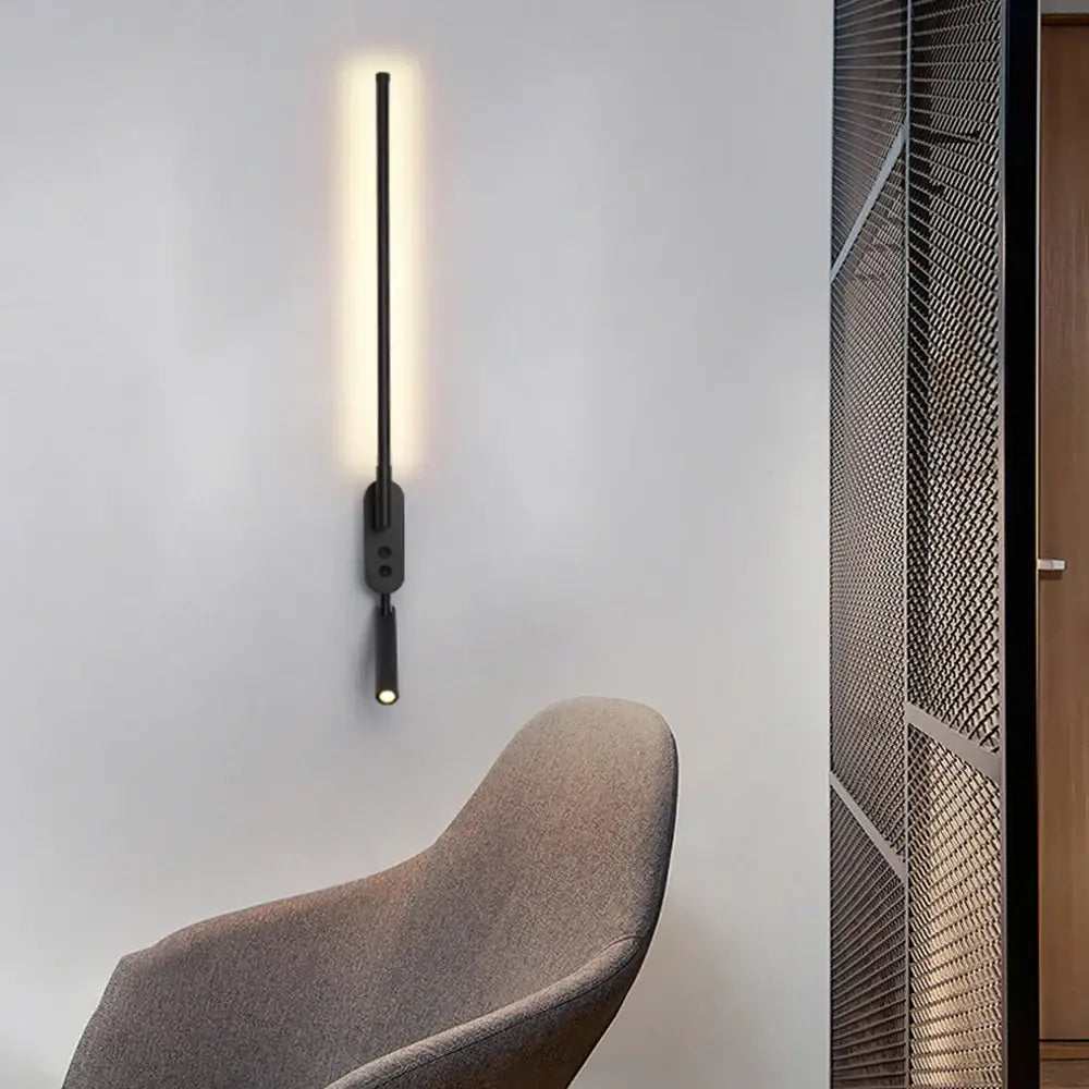 Black Adjustable Spotlight Sconce