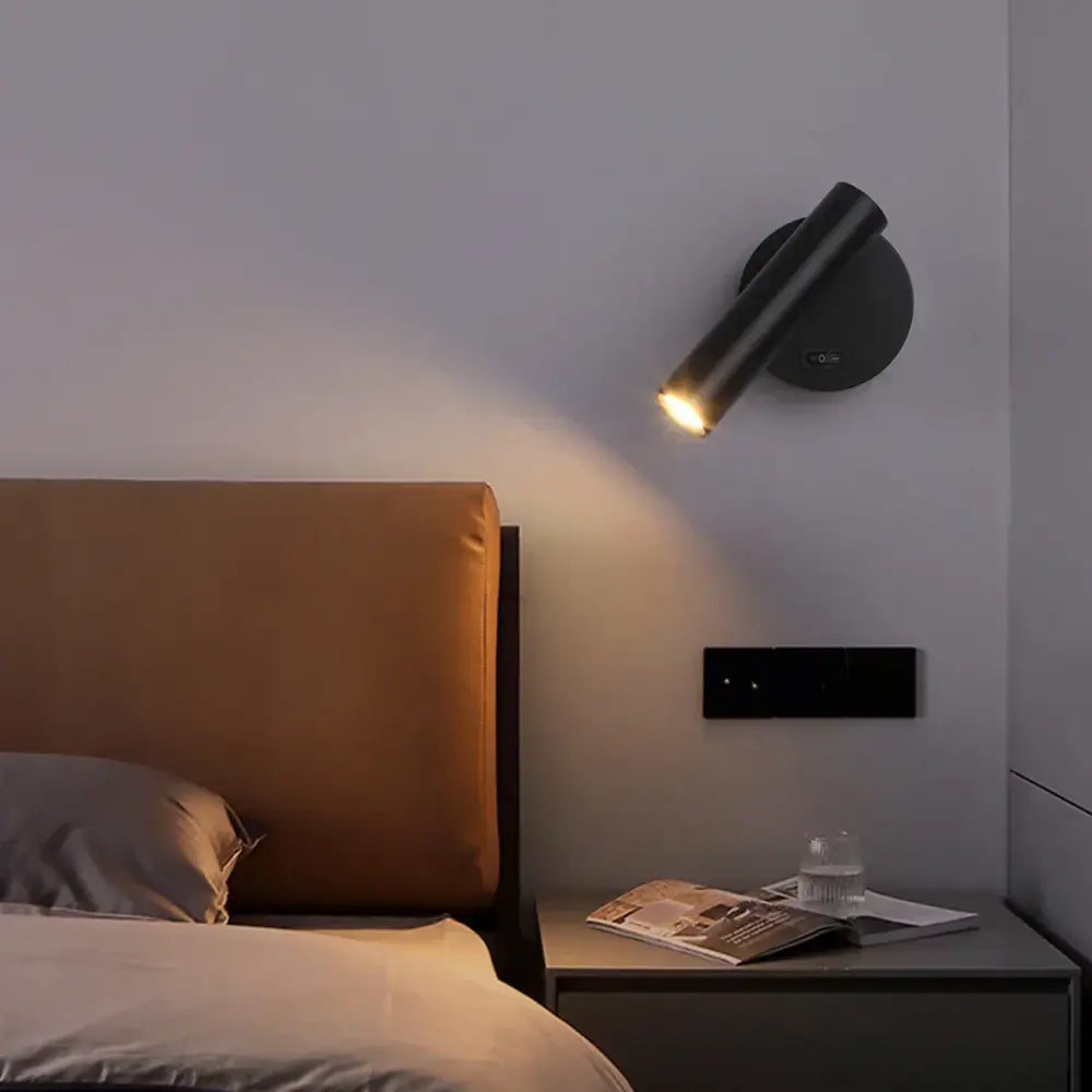 Black Adjustable Wall Lamp with 3W Focused LED Arm