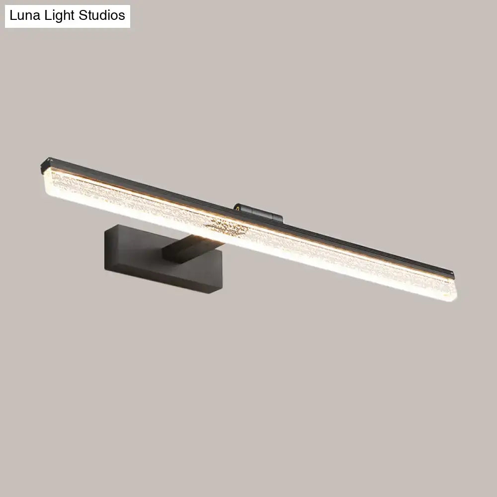 Black Frosted Vanity Light