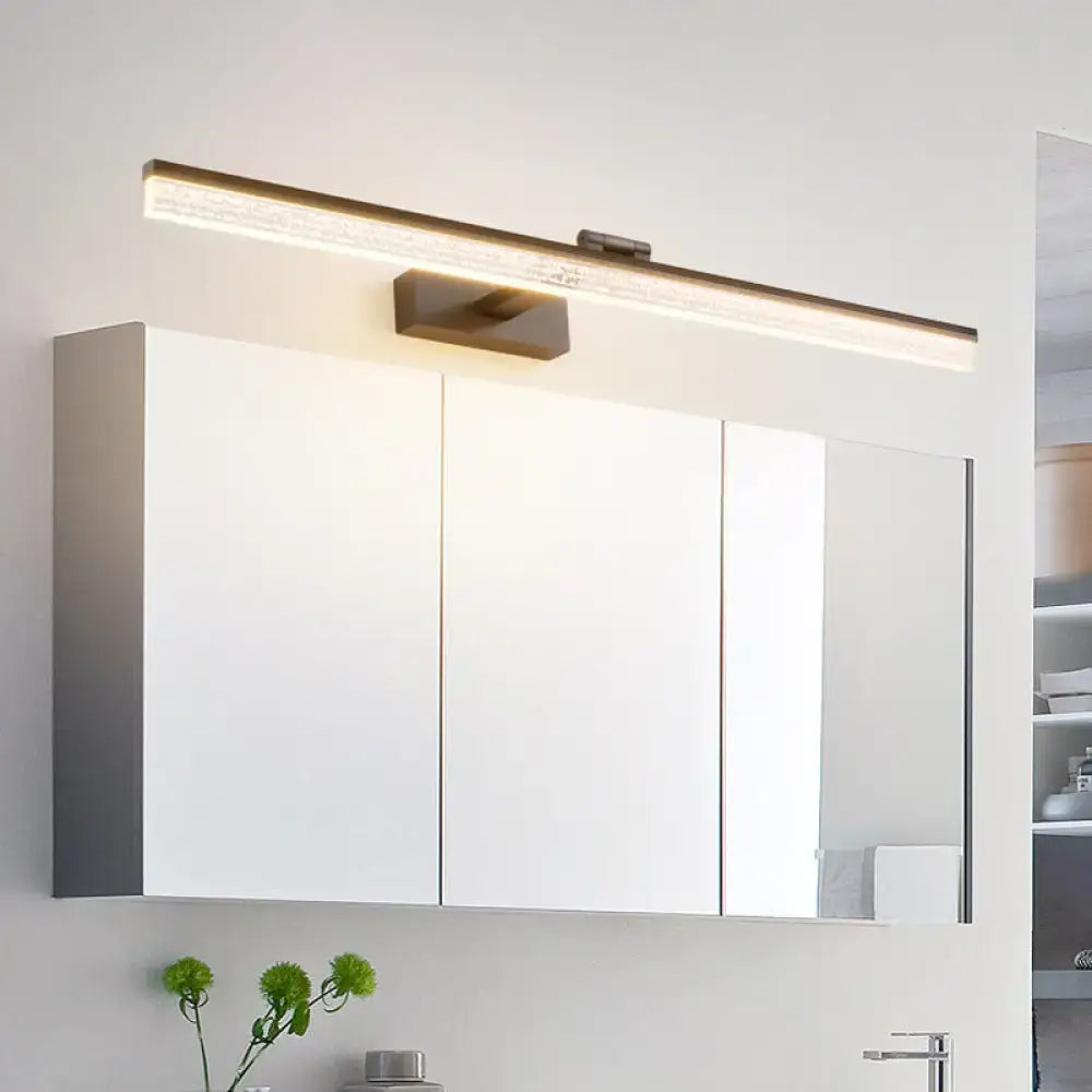 Black Frosted Vanity Light