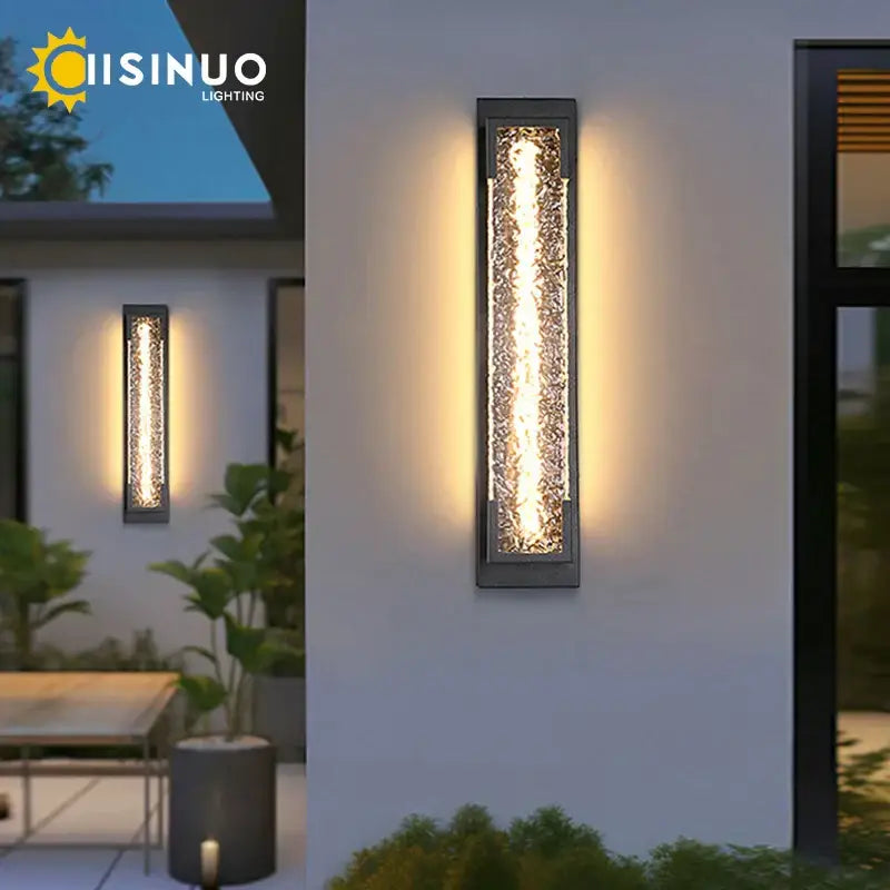 Amber Glass Outdoor Sconce