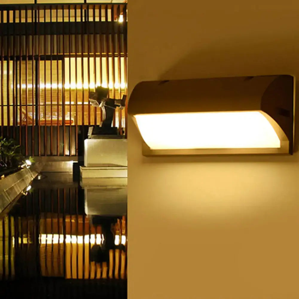 Black Rectangle Outdoor Light