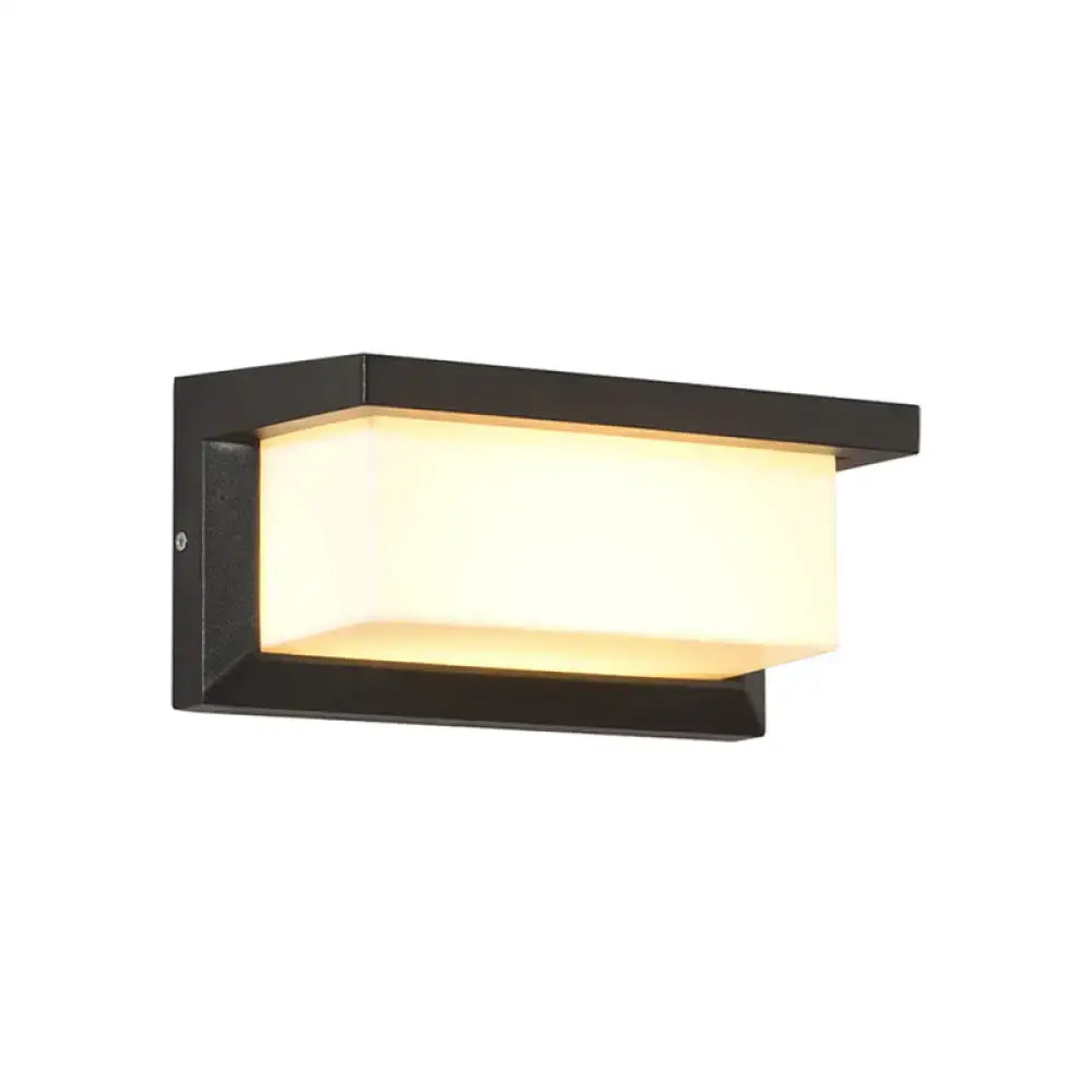 Black Rectangle Outdoor Light