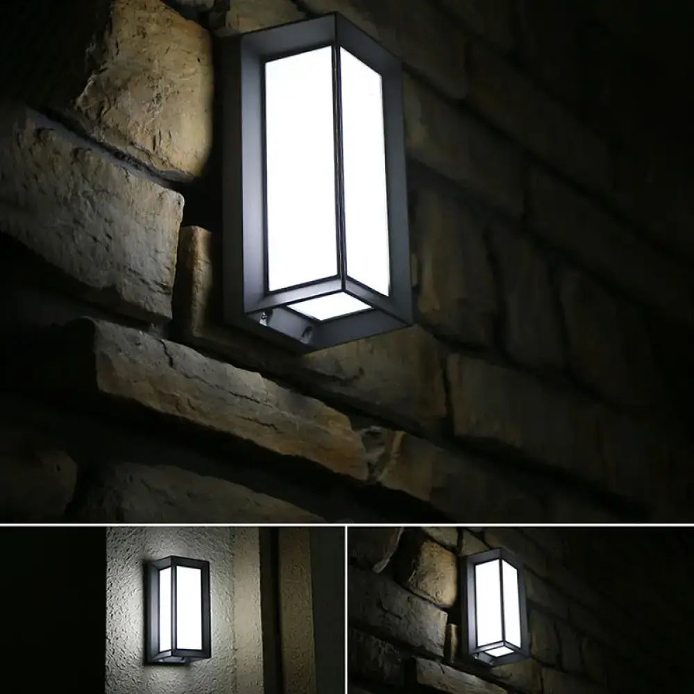 Black Rectangle Outdoor Light