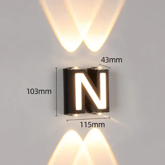 Black Waterproof LED Sconce