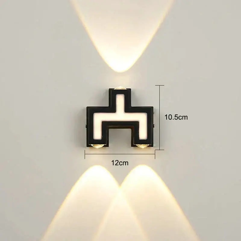 Black Waterproof LED Sconce