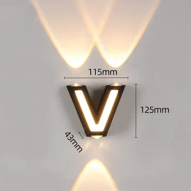 Black Waterproof LED Sconce