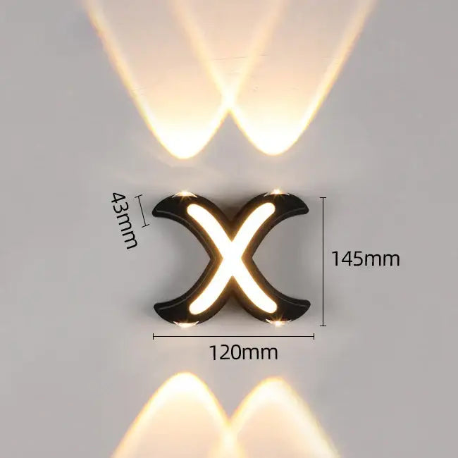 Black Waterproof LED Sconce
