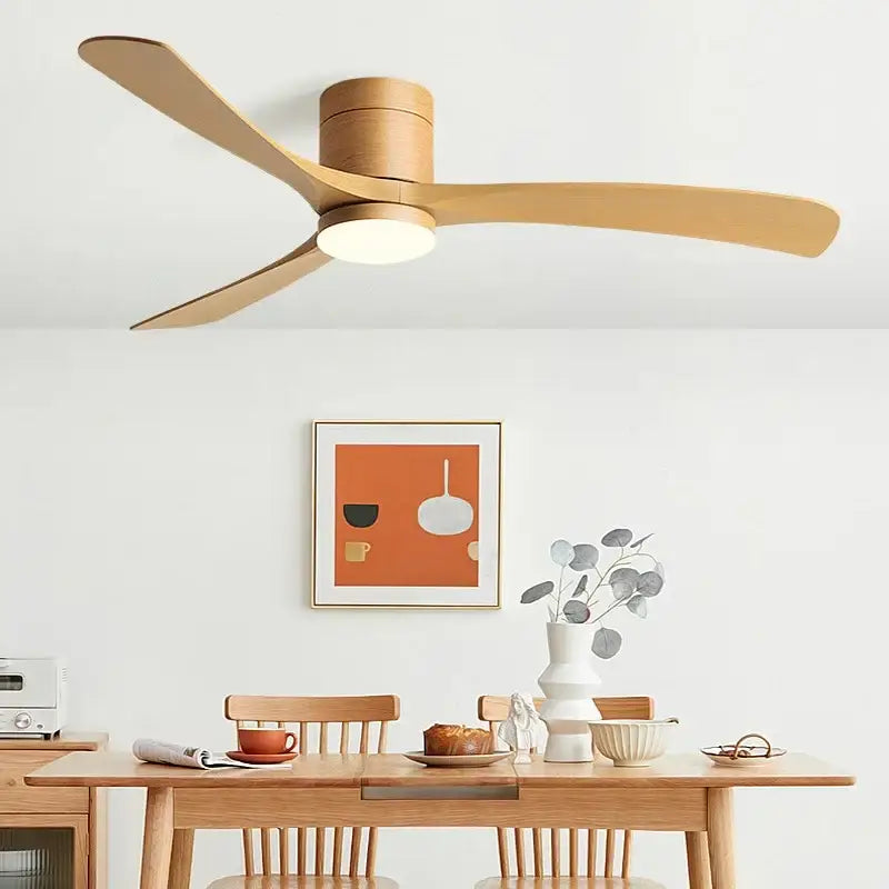 Black Wood 56-Inch Remote Ceiling Fan