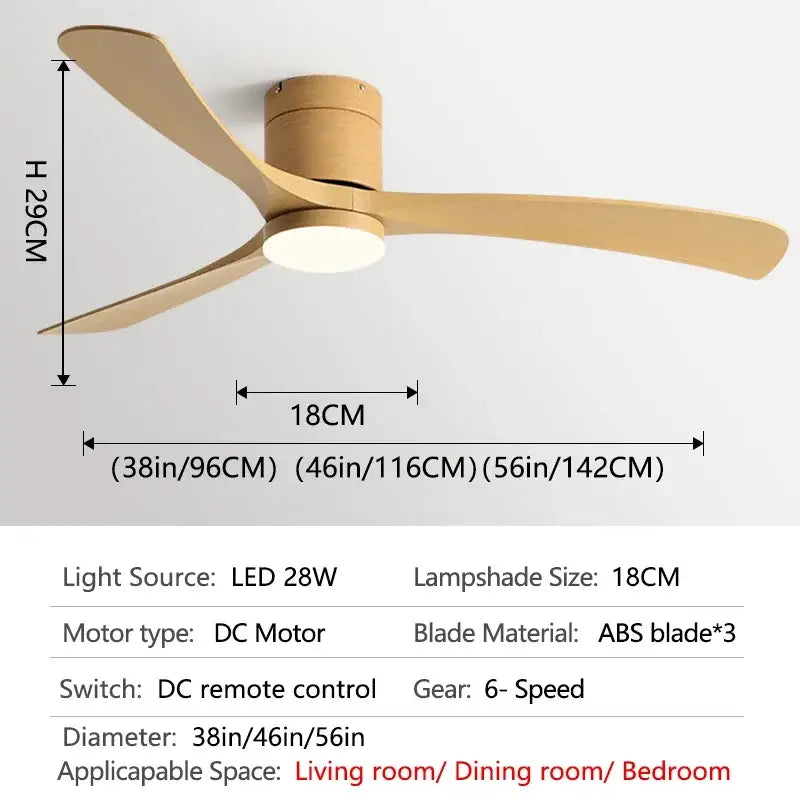 Black Wood 56-Inch Remote Ceiling Fan