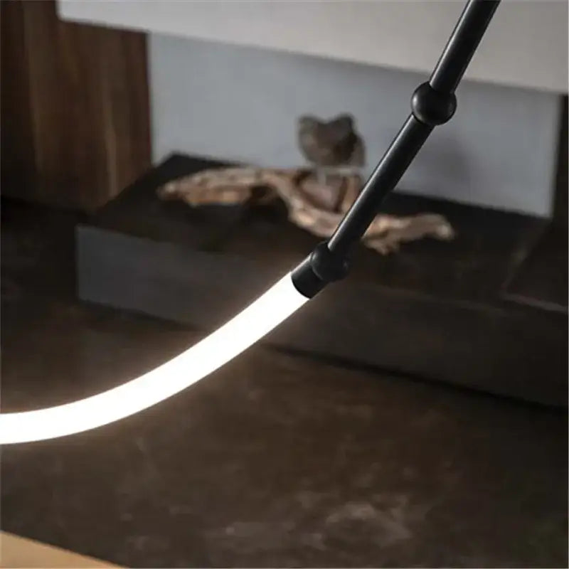 Black LED Line Chandelier