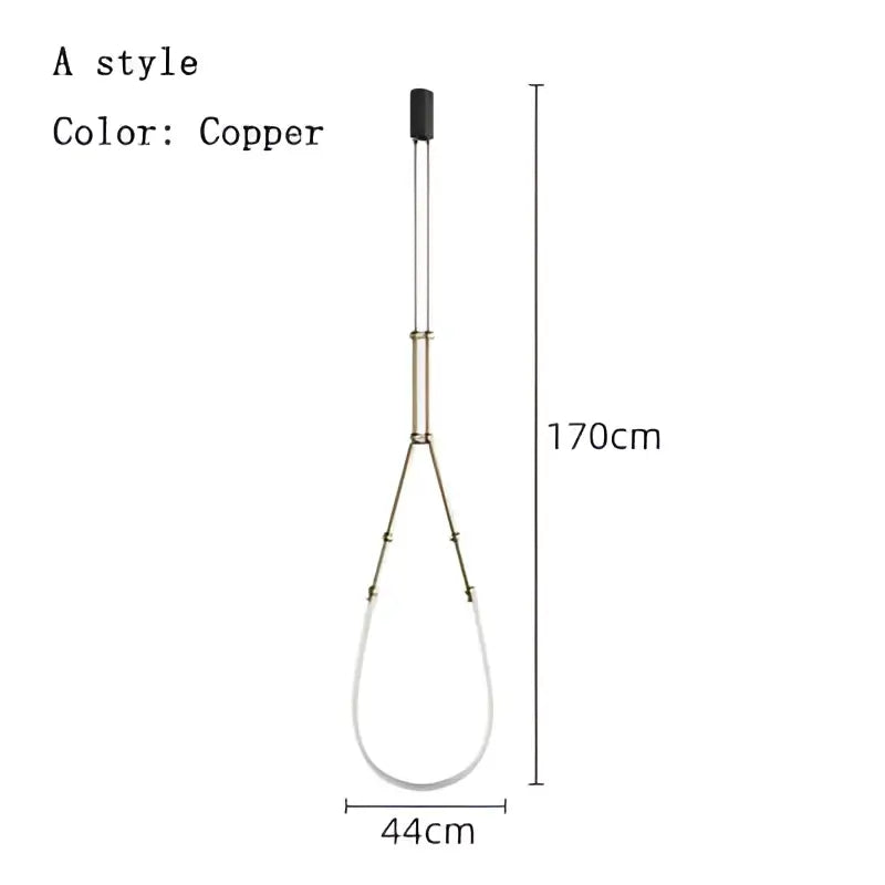 Black LED Line Chandelier