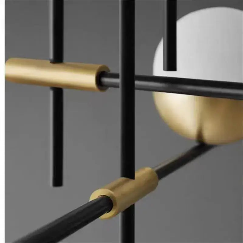 Black Glass Linear Chandelier
