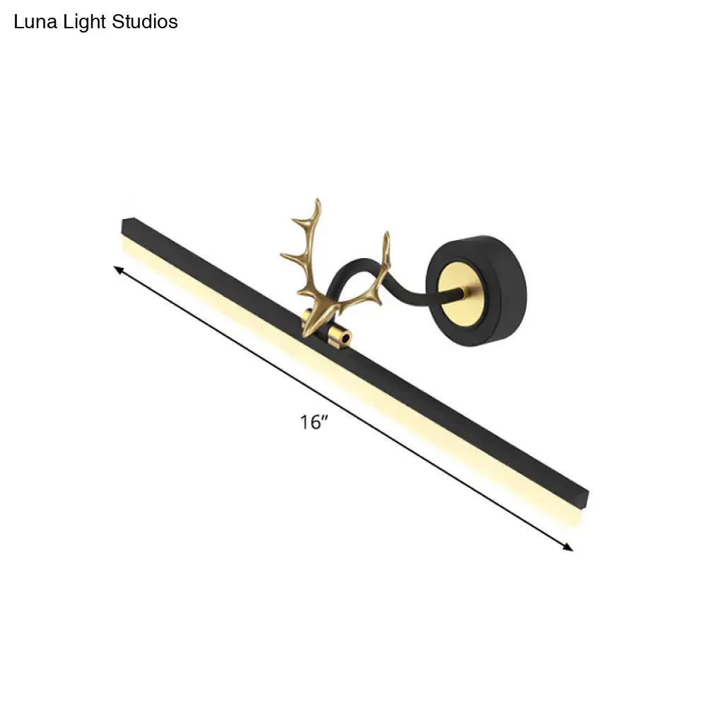 Black Linear Vanity Light