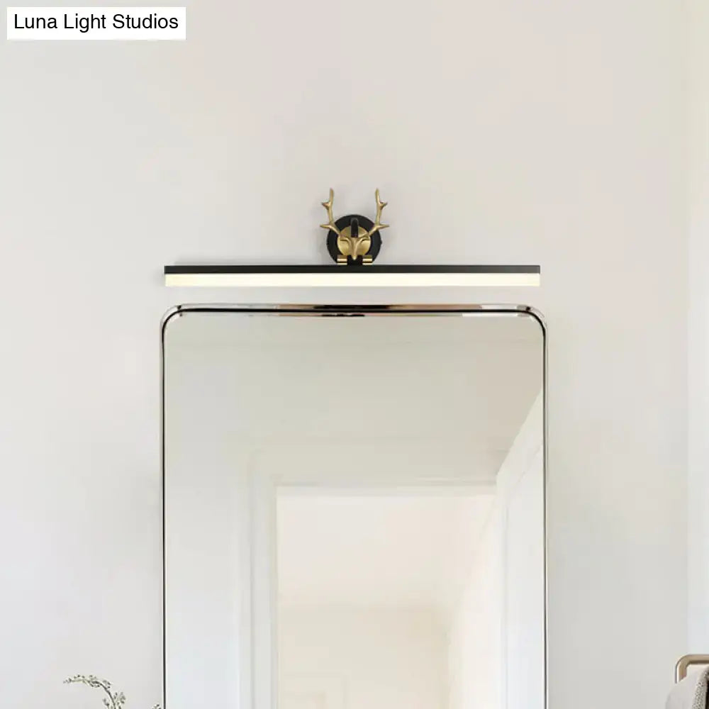 Black Linear Vanity Light