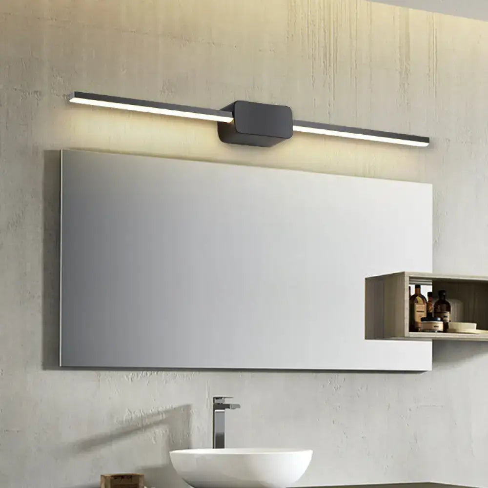 Black Linear Vanity Sconce