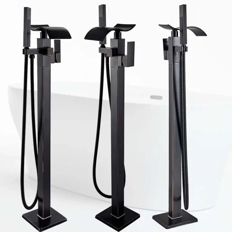 Black Waterfall Bathtub Faucet