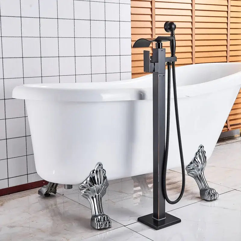 Black Waterfall Bathtub Faucet