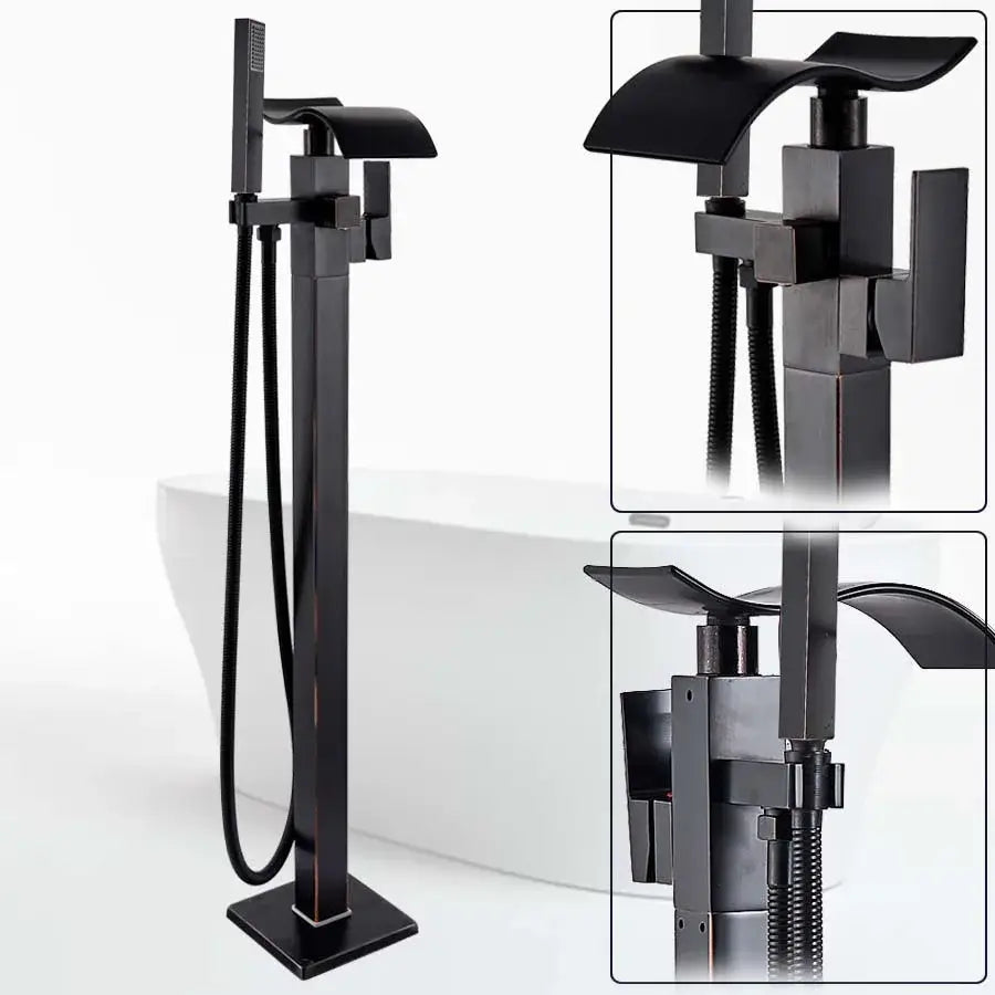 Black Waterfall Bathtub Faucet