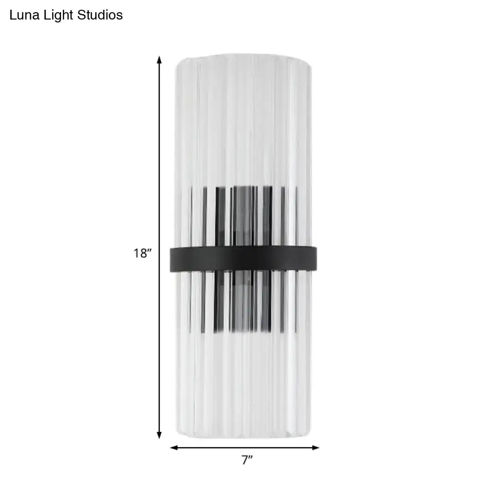 Black Crystal Wall Sconce for Dining Room