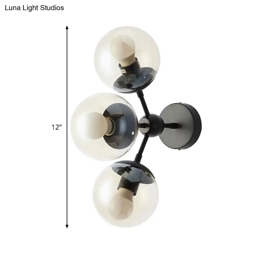 Black Glass Bathroom Sconce